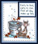 Early To Bed Cat Card